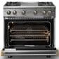 Viking Range 36" Freestanding Sealed Burner Gas Range with Brushed Brass Accents in Stainless Steel, , large