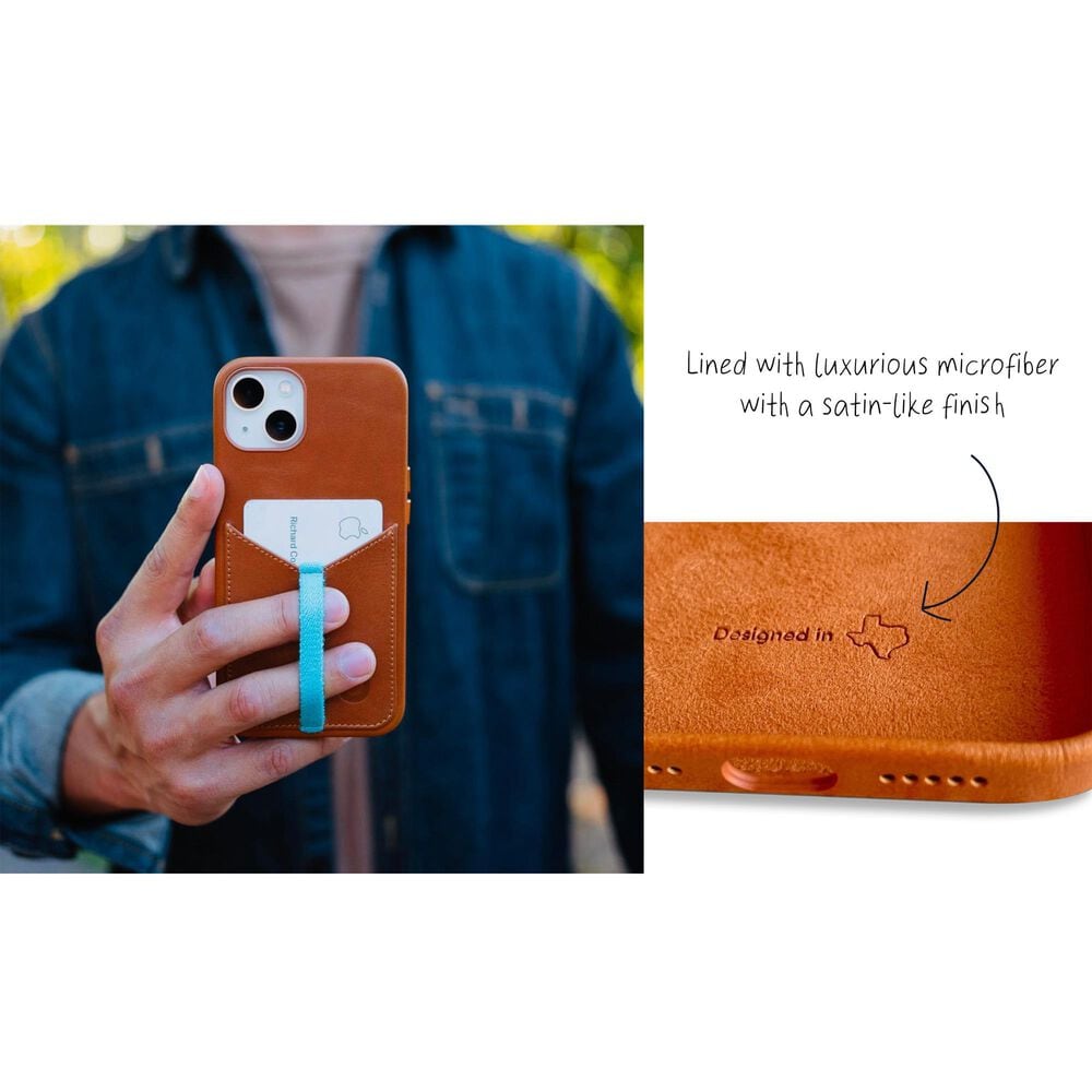 Bluebonnet Cases Leather Wallet Case for iPhone 16 Pro Max in Saddle Tan, , large