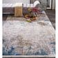 Feizy Cadiz 12" x 18" Ivory and Blue Area Rug, , large