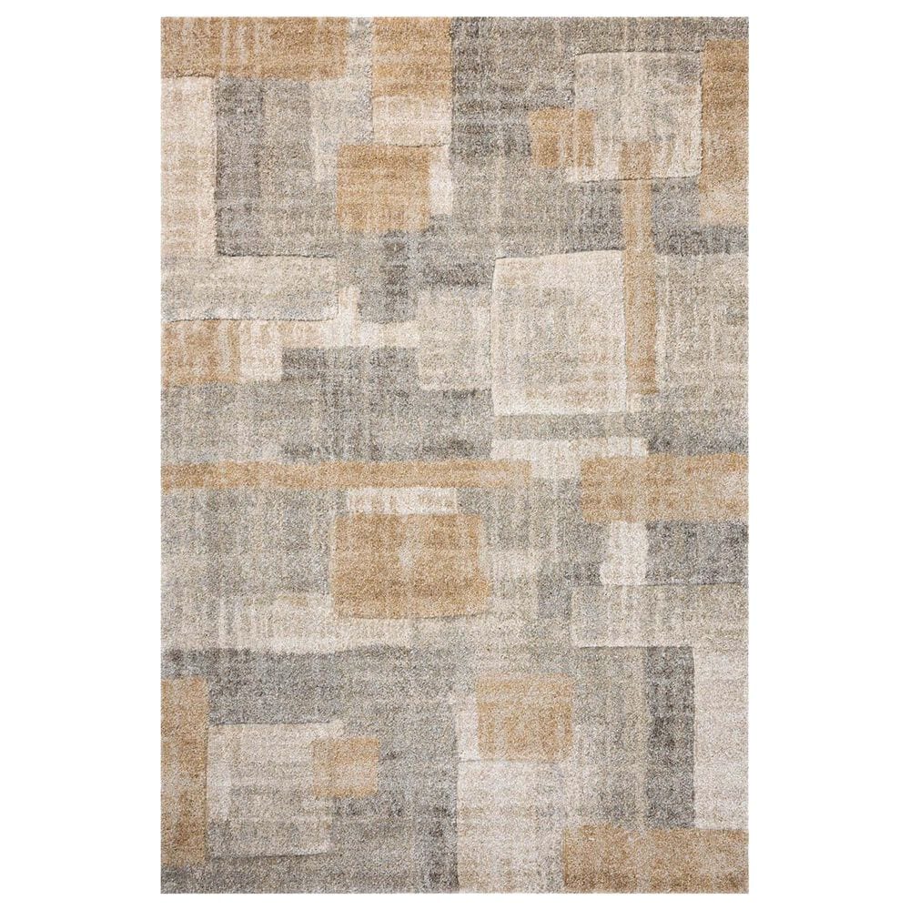 Loloi Silas 6"7" x 9"2" Stone and Wheat Area Rug, , large