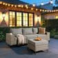 HOMLUX 4-Piece Patio Modular Sofa and Ottoman Set in Dark Gray, , large