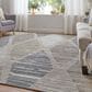 Feizy Elias 12" x 15" Ivory and Blue Area Rug, , large