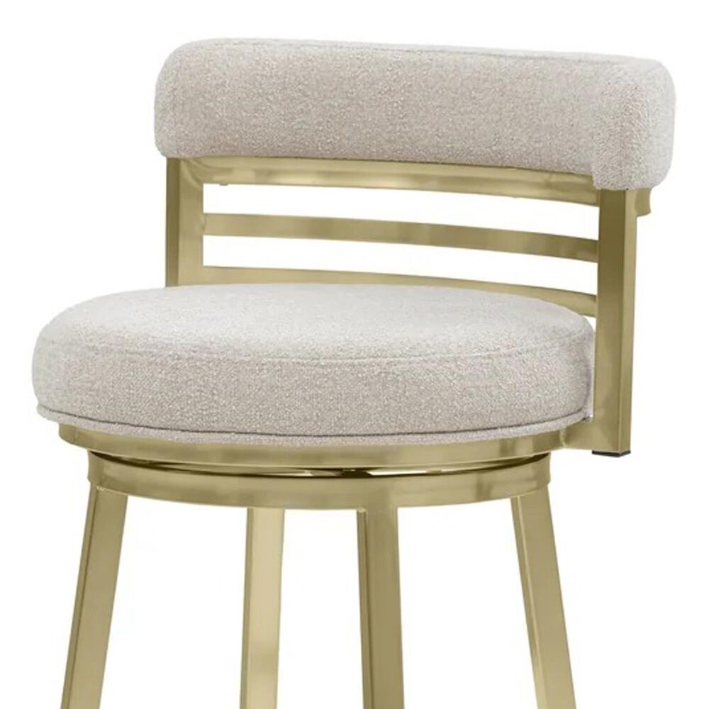 Armen Living Santorini Counter Stool in Gold, , large