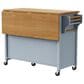 HOMLUX 52"" Kitchen Island with Drop Leaf in Blue Grey, , large