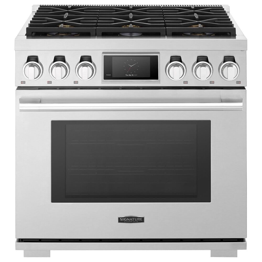 Signature Kitchen Suite 36" Gas Professional Range with 6 Burners in Stainless Steel, , large