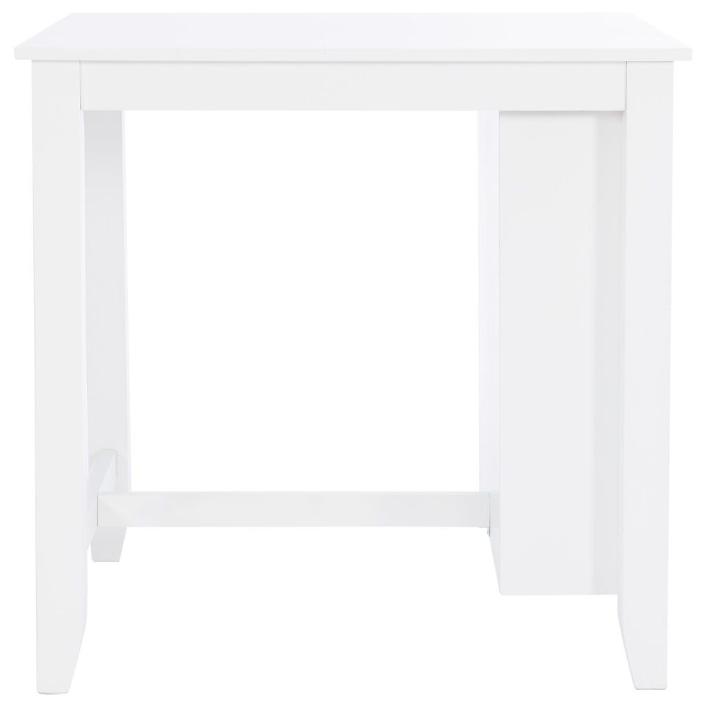 Linon Home Decor Mayfair Counter Height Space Saving Table in White - Table Only, , large