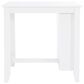 Linon Home Decor Mayfair Counter Height Space Saving Table in White - Table Only, , large