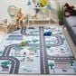 Safavieh Kids Playhouse KPH235M 3"3" x 5"3" Blue and Dark Grey Rug, , large