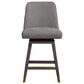 Blue River Amalie Swivel Counter Stool with Mocha Cushion in Grey Oak, , large