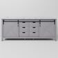 Lexora Home Marsyas 84" Double Bathroom Vanity in Dark Grey with White Carrara Marble Top and Rectangular Sinks, , large