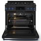 THOR KITCHEN Gordon Ramsay 6 Cu. Ft. 36" Professional Natural Gas Range with Navy Blue Handle Kit in Black, , large