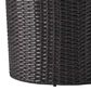 Hearth and Haven Kingstown Outdoor Barrel Side Table in Brown, , large