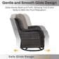 Sunwell Garden Patio Swivel Rocker Chair with Brown Rattan in Gray (Set of 2), , large