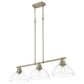Golden Lighting Duncan 3-Light Pendant with Clear Shade in Aged Brass, , large