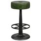Stone Haven Gavin Counter Stool with Green Upholstered Leather and Black Finish, , large