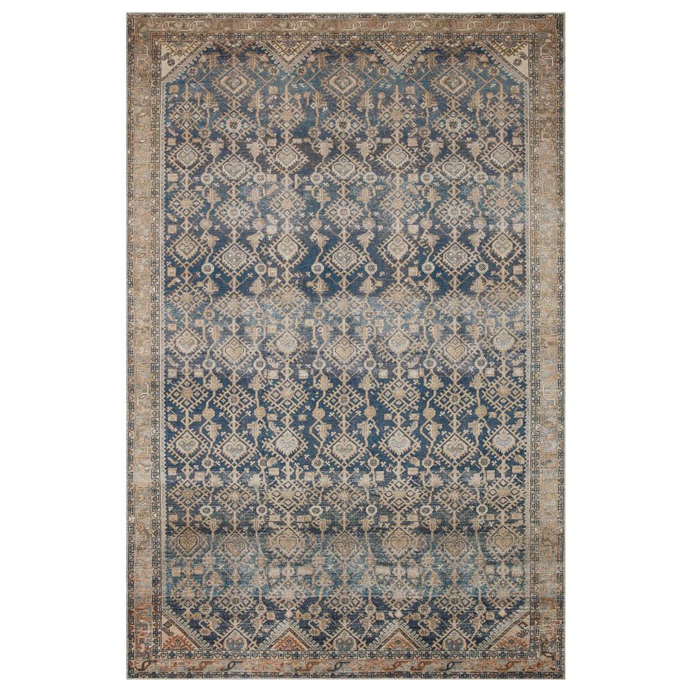 Magnolia Home Lenna LEA-01 7"6" x 9"6" Indigo and Natural Area Rug, , large