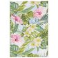 Safavieh Barbados Tropical Floral 4" x 6" Green and Pink Indoor/Outdoor Area Rug, , large