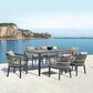 Blue River Zella Outdoor Rectangular Dining Table in Charcoal and Light Gray - Table Only, , large