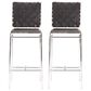 Zuo Modern Criss Cross Counter Stool in Black (Set of 2), , large