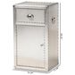 Baxton Studio Serge 1-Door Accent Storage Cabinet in Silver, , large