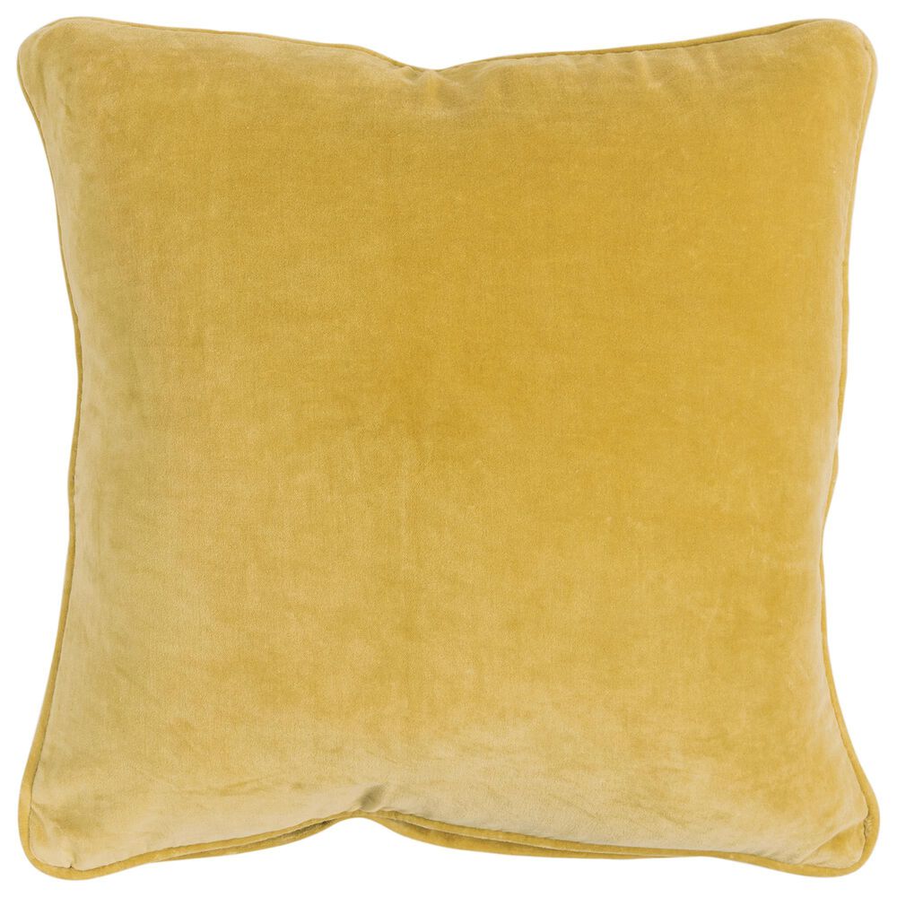 Rizzy Home Transitional Solid 20" x 20" Pillow Cover in Gold, , large