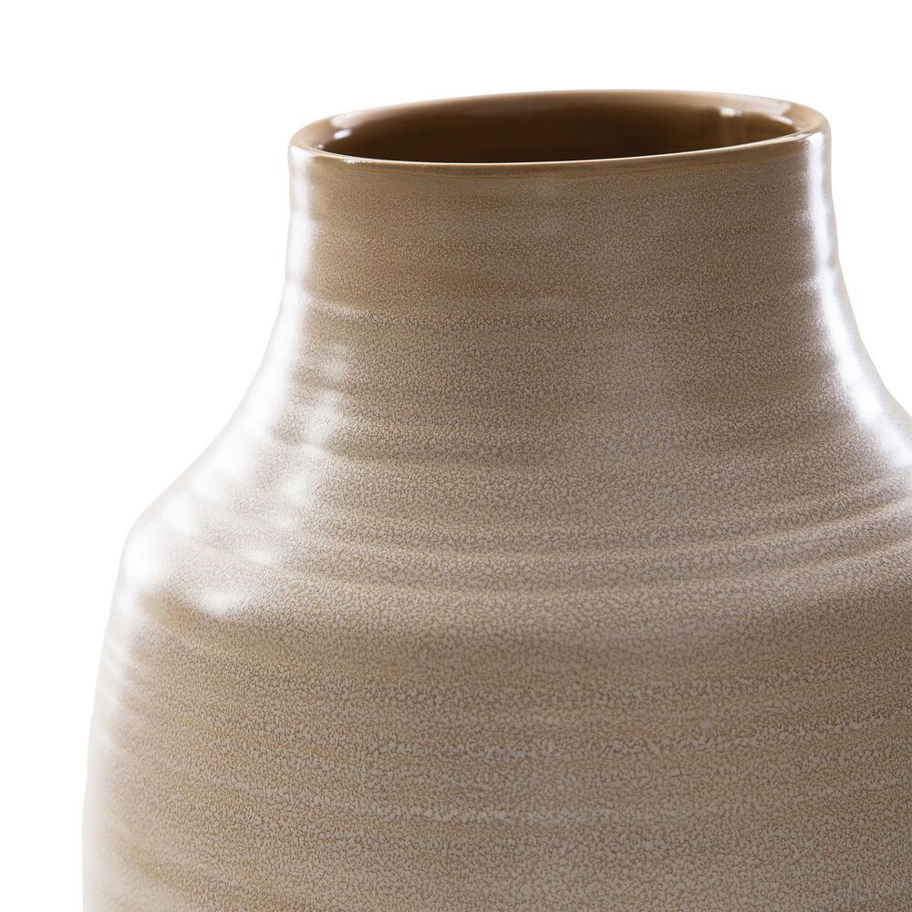 Ashley Millcott 9&quot; Vase in Tan, , large