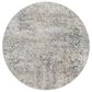 Surya Cardiff CDF-2300 Light Gray, Charcoal, Light Beige, Tan and Dark Blue 5"3" Round Area Rug, , large