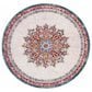Safavieh Aria Oriental 6"6" Round Ivory and Navy Area Rug, , large