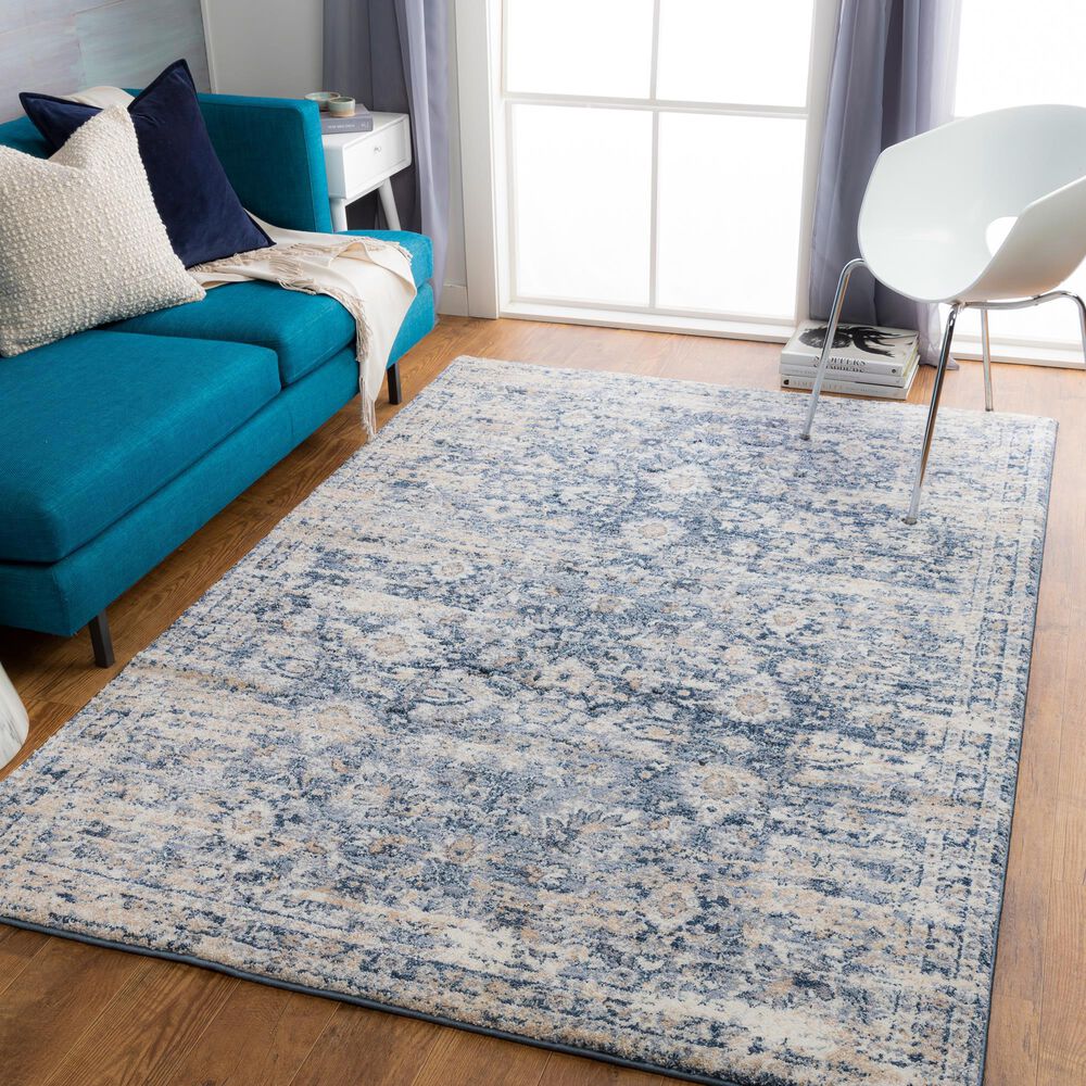 Surya Tuscany 7&#39;10&quot; x 10&#39;3&quot; Dark Blue, Tan, Light Gray and Cream Area Rug, , large