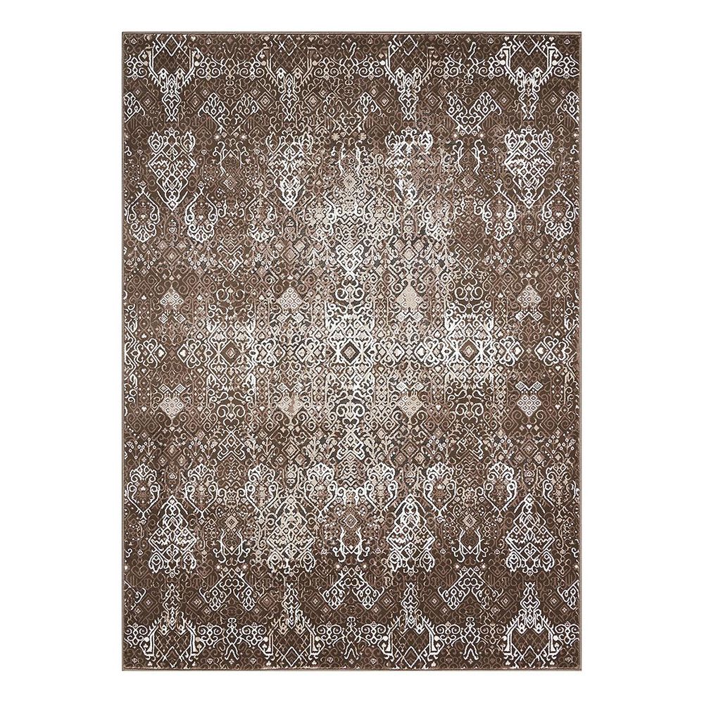 Nourison Karma KRM04 5"3" x 7"4" Mocha Area Rug, , large