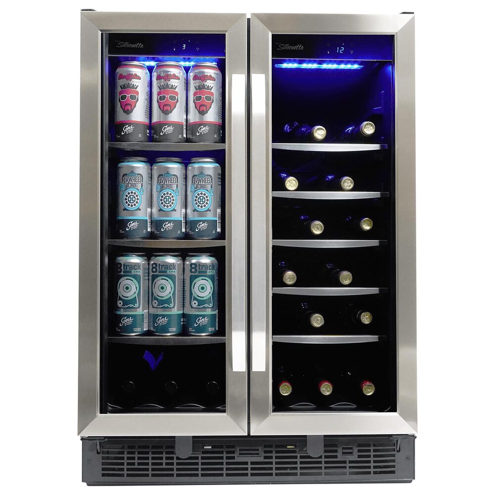 Danby Silhouette Emmental 5.1 Cu. Ft. French Door Built-In Beverage Center in Stainless Steel, , large