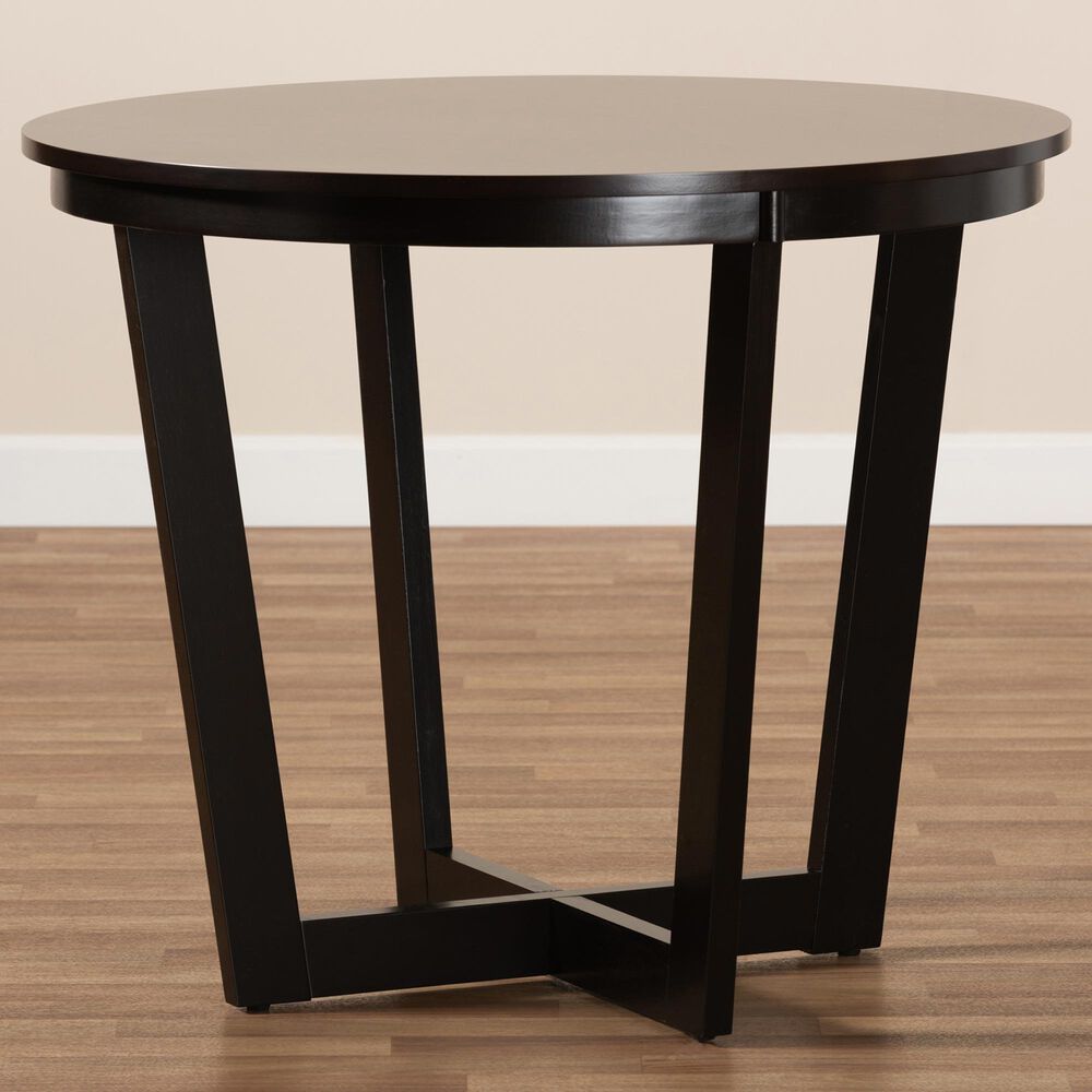 Baxton Studio Alayna Dining Table in Dark Brown - Table Only, , large
