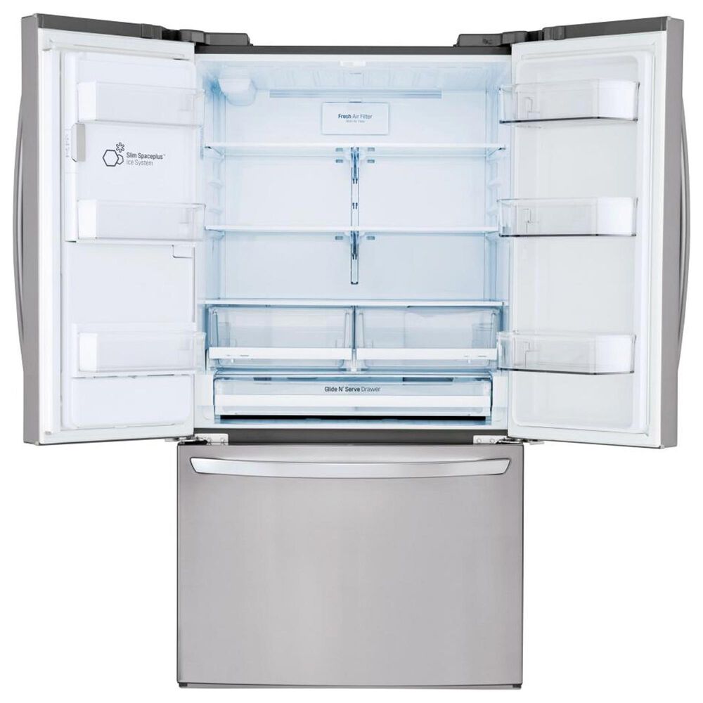 Lg 22 Cu Ft 3 Door Counter Depth French Door Refrigerator In Stainless Steel With Dual Icemakers Nebraska Furniture Mart