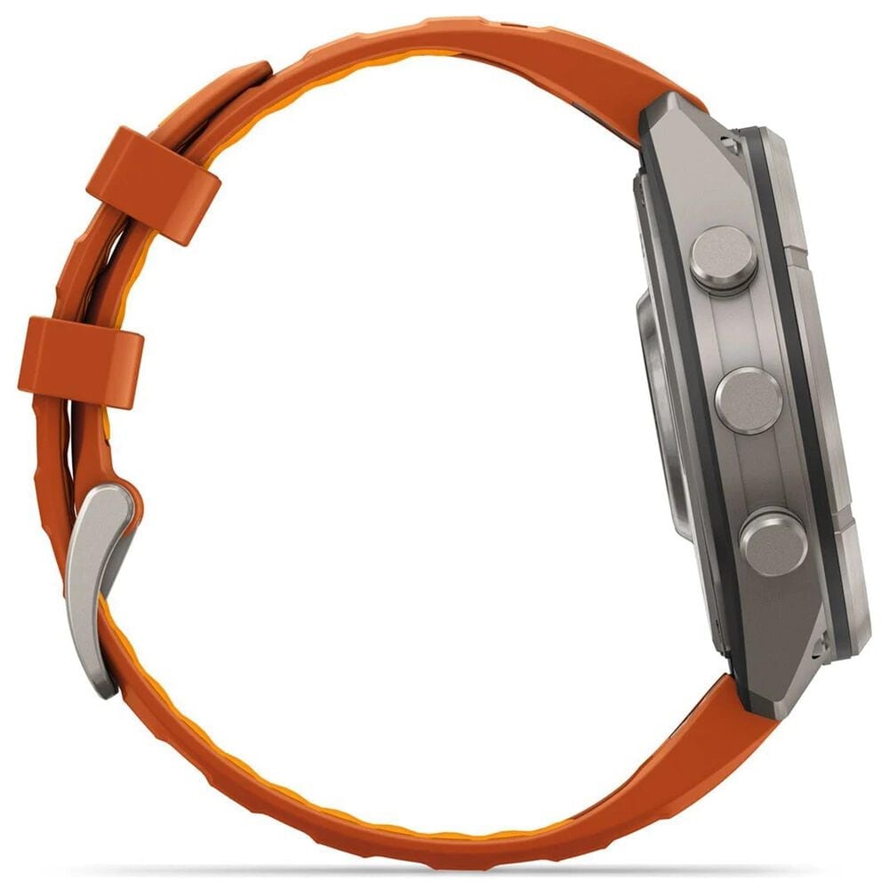 Garmin fenix 9 Pro Smartwatch 47mm Titanium with Autumn Orange and Spark Orange Silicone Band, , large