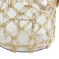 Maple and Jade 9" Decorative Indoor/Outdoor Candle Lantern with Rope Handle in Clear and Brown, , large