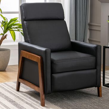 Hearth and Haven Amelie Adjustable Recliner Chair in Black, , large
