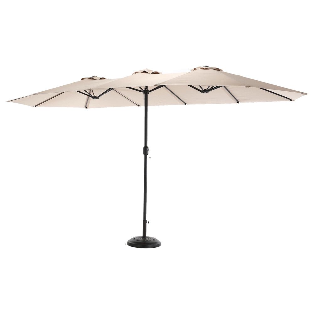 Hearth and Haven 14.8" Double Sided Outdoor Umbrella without Base in Khaki, , large