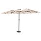 Hearth and Haven 14.8" Double Sided Outdoor Umbrella without Base in Khaki, , large