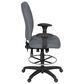 Regency Global Sourcing Comfort Series Multifunctional Swivel Computer Task Chair with Adjustable Arms and Drafting Kit in Grey, , large