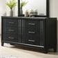 Crown Mark Charlie 6-Drawer Dresser Only in Charcoal, , large