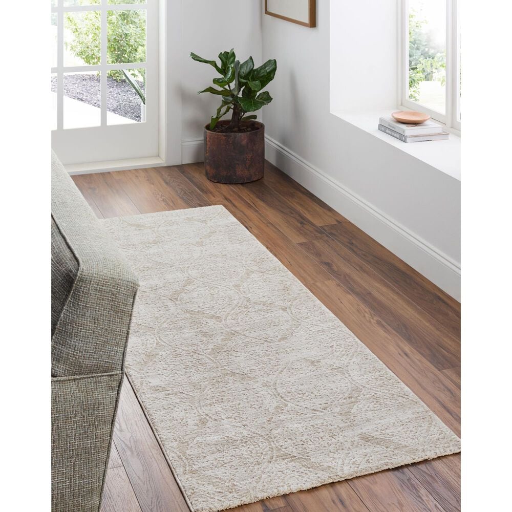 Surya Masterpiece Light Sage, Sage and Medium Gray 2'7" x 7'3" Runner, , large