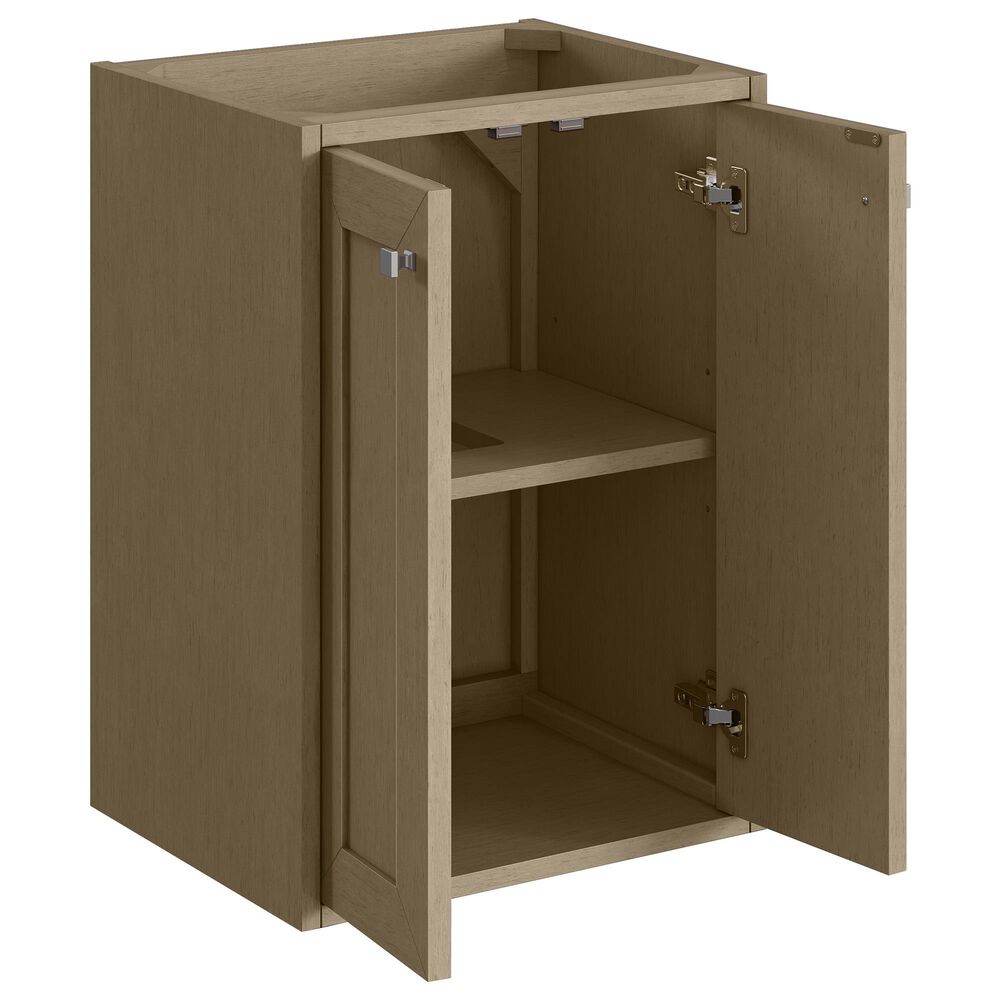 James Martin Vanities Chianti 20" Single Bathroom Vanity in Walnut Whisper with 2 cm White Glossy Composite Stone Top and Rectangular Sink, , large