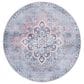 Safavieh Serapi 6"7" Round Ivory and Blue Area Rug, , large