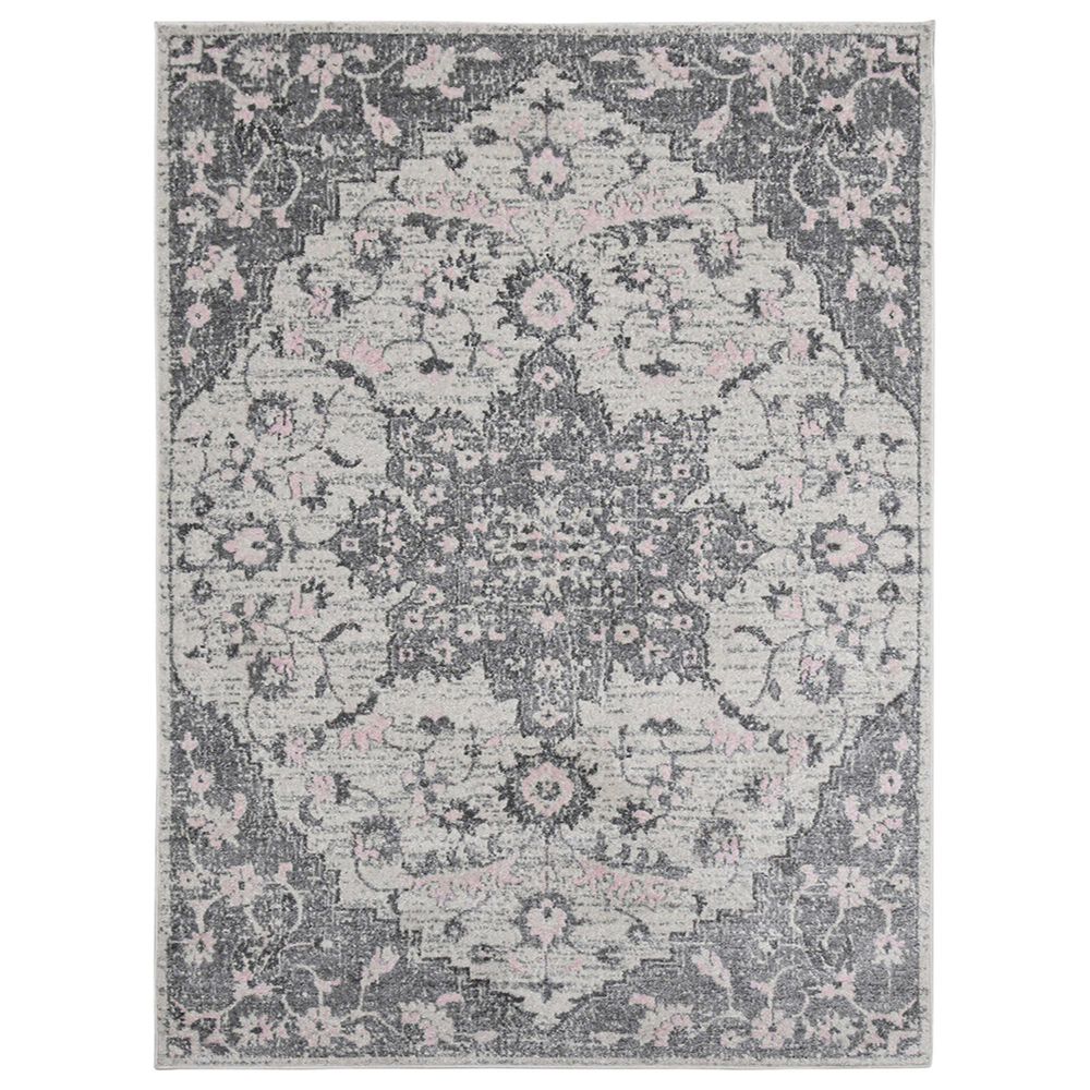 Amer Rugs Montana 7&#39;6&quot; Round Gray Area Rug, , large