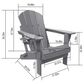 Hearth and Haven 3-Piece Outdoor Folding Adirondack Chair Set with Side Table in Black, , large