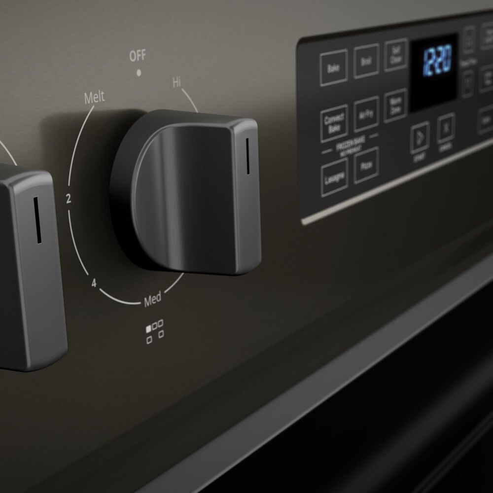 Whirlpool 5.3 Cu. Ft. Electric Range 5-in-1 Air Fry Oven in Fingerprint Resistant Black Stainless Steel, , large