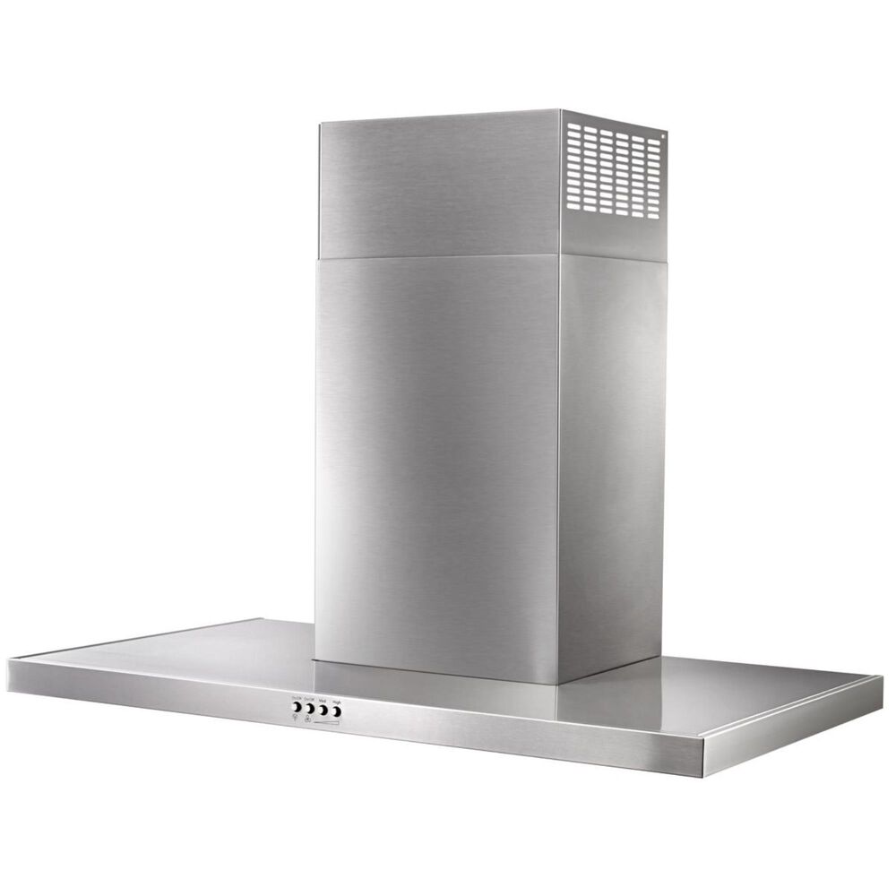 Whirlpool 36&quot; Wall Mount Flat Range Hood in Stainless Steel, , large