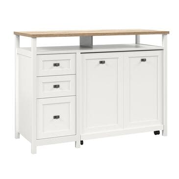 Sauder Credenza Desk in Soft White, , large