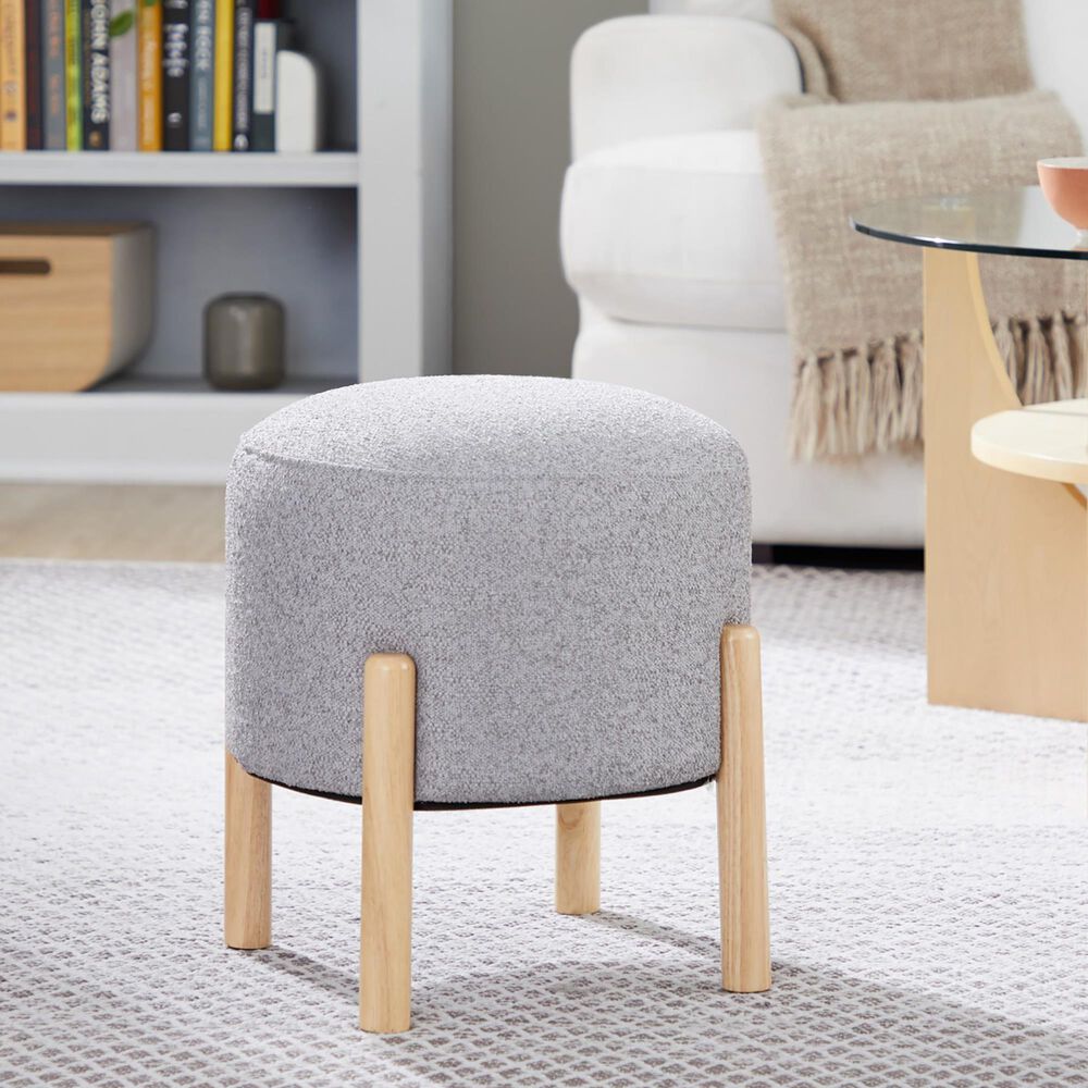 Lumisource Michelle Terry Ottoman in Light Grey, , large