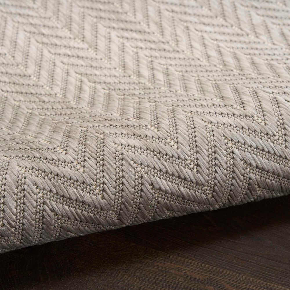 Nourison Horizon HOZ02 Grey 5&#39; x 7&#39; Indoor/Outdoor Area Rug, , large